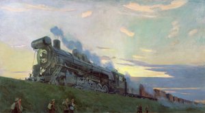 Superkraft-Dampflokomotive, 1935 von Arkadij Aleksandrovic Rylov